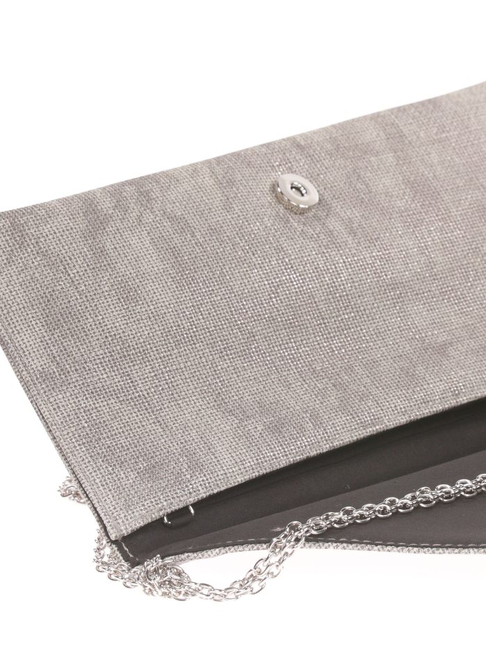 Pochette festa ecopelle argento