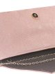 Faux leather clutch rosa