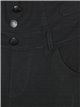 Superskinny trousers with buttons negro