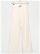 Flowing trousers with metallic detail beis
