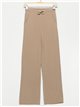 Flowing trousers with metallic detail taupe