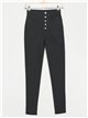 Superskinny trousers with buttons negro
