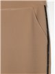 Stretch trousers with rhinestone camel