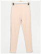Stretch trousers with rhinestone beis