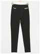 Stretch trousers with hearts negro