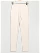 Stretch trousers with metallic detail beis