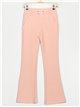 Flare trousers with metallic detail rosa