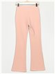 Flare trousers with metallic detail rosa