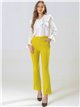 Flare trousers with metallic detail amarillo