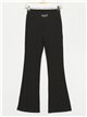 Flare trousers with metallic detail negro
