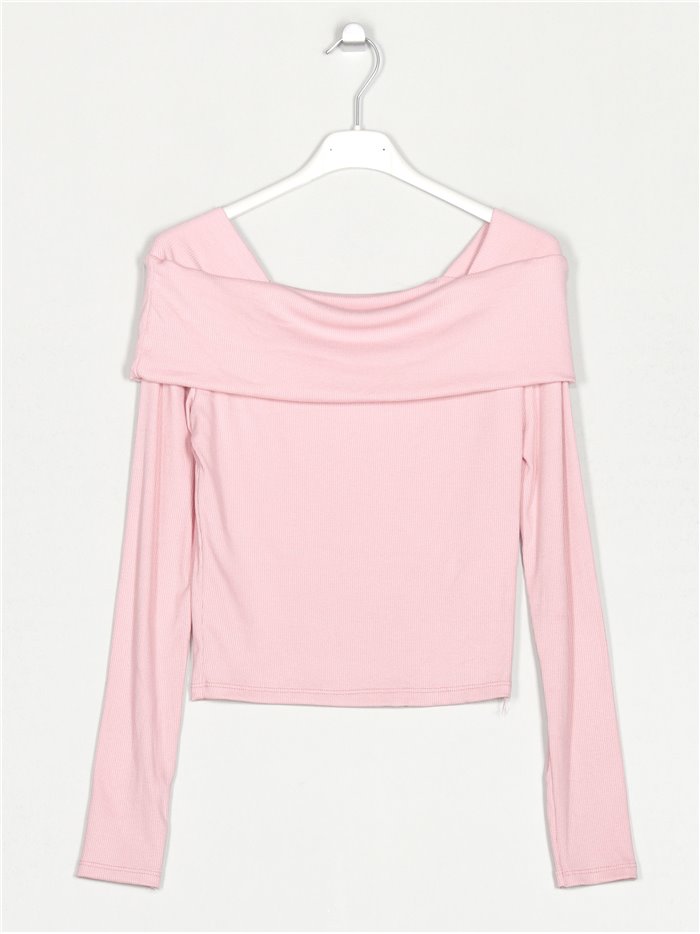 Strapless top rosa