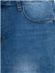 Jeans mom fit tiro alto azul (36-46)