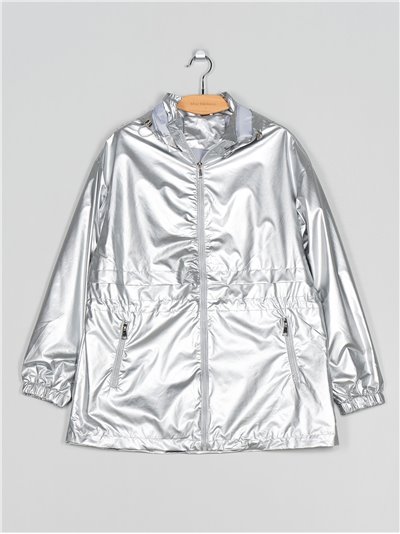 Water repellent parka silvery (M-XXL)