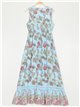 Printed maxi dress azul-claro