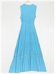 Maxi dress with guipure azul