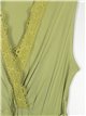 Maxi dress with guipure verde