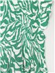 Gathered printed maxi dress verde