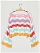 Bell sleeve multi crochet blouse (L/XL-XXL/XXXL)
