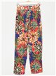 Printed trousers with buttons multi-marino