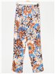 Printed trousers with buttons multi-marron
