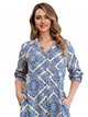 Printed maxi shirt dress azul
