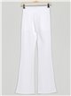 Flare trousers with metallic detail blanco