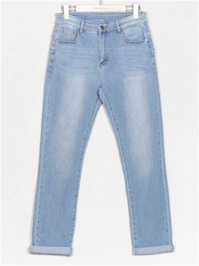 Plus size mom fit jeans azul (40-52)