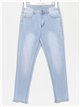 Jeans lazo perlas tiro alto azul (S-XXL)