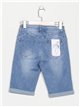High waist bermuda shorts azul (36-46)
