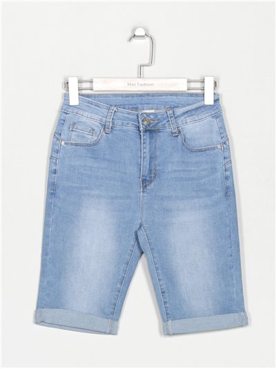 High waist bermuda shorts azul (S-XXL)