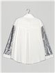 Sequinned denim overshirt blanco (S-M-L-XL)
