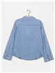 Denim shirt with rhinestone azul (S-XXL)