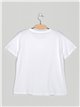 Camiseta amplia lentejuelas blanco (M/L-XL/XXL)