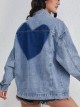 Oversized studded denim jacket azul (S-M-L)