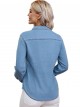 Denim shirt with rhinestone azul (S-XXL)