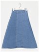A-line midi denim skirt azul (XS-XL)