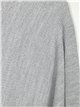 Oversized metallic thread sweater gris