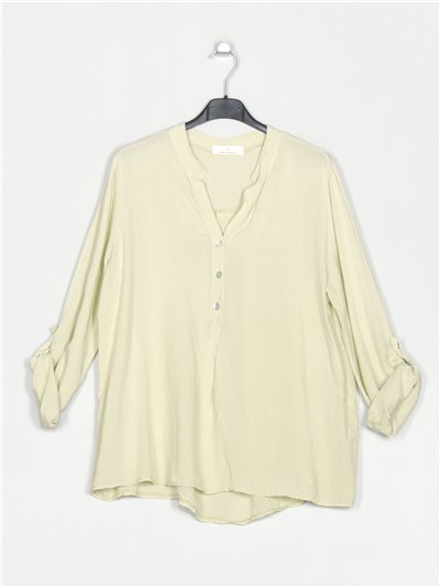 Oversized metallic thread blouse amarillo