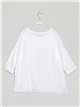 Oversized T-shirt with necklace blanco