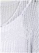 Metallic thread sweater + top blanco