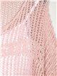 Jersey metalizado calado + top rosa-claro