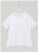 Camiseta amplia algodón blanco