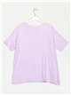 Oversized T-shirt with necklace lila