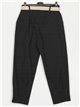 Belted slouchy trousers negro