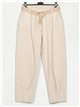 Belted slouchy trousers beis