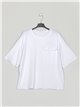 T-shirt with pocket blanco