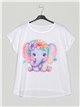 Camiseta amplia estampada elefante