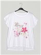 Camiseta amplia estampada flower