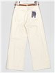 Jeans rectos cinturón tiro alto beis (XS-XL)