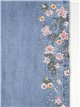 Jeans flores bordadas strass azul (36-46)